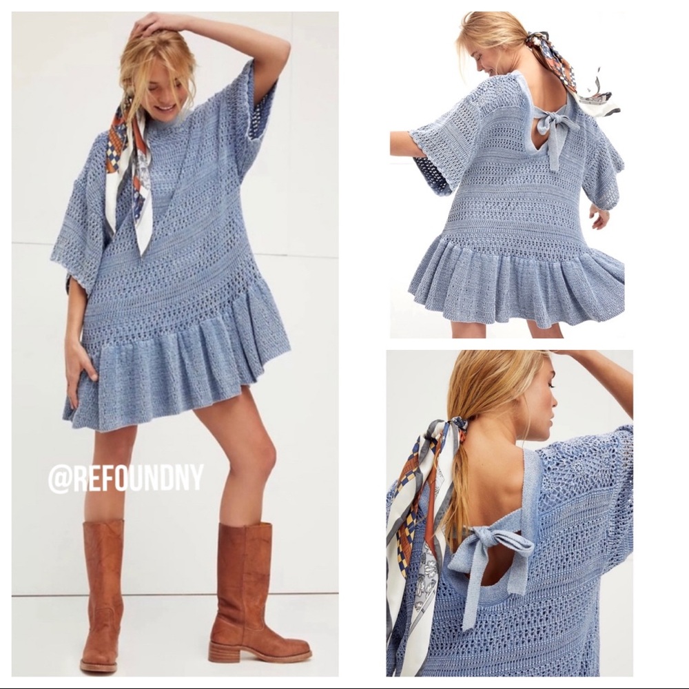 Free People | Sistine Bow Back Mini Dress